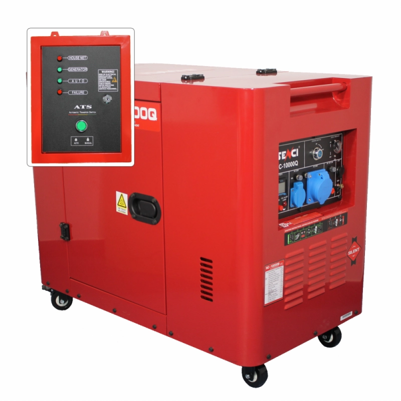 Generator insonorizat SENCI SC10000Q ATS putere maxima 8 kW 230V motor Diesel ATS inclus Generator insonorizat SENCI SC10000Q ATS putere maxima 8 kW 230V motor Diesel ATS inclus